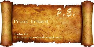 Prinz Erhard névjegykártya